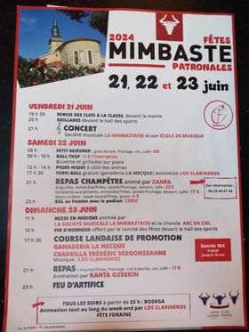 fêtes mimbaste programme