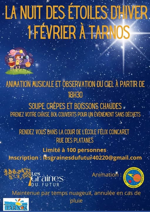 Nuit des étoiles d'Hiver à Tarnos